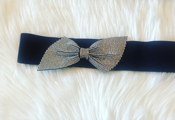 Bow Tie Rhinestone Belt